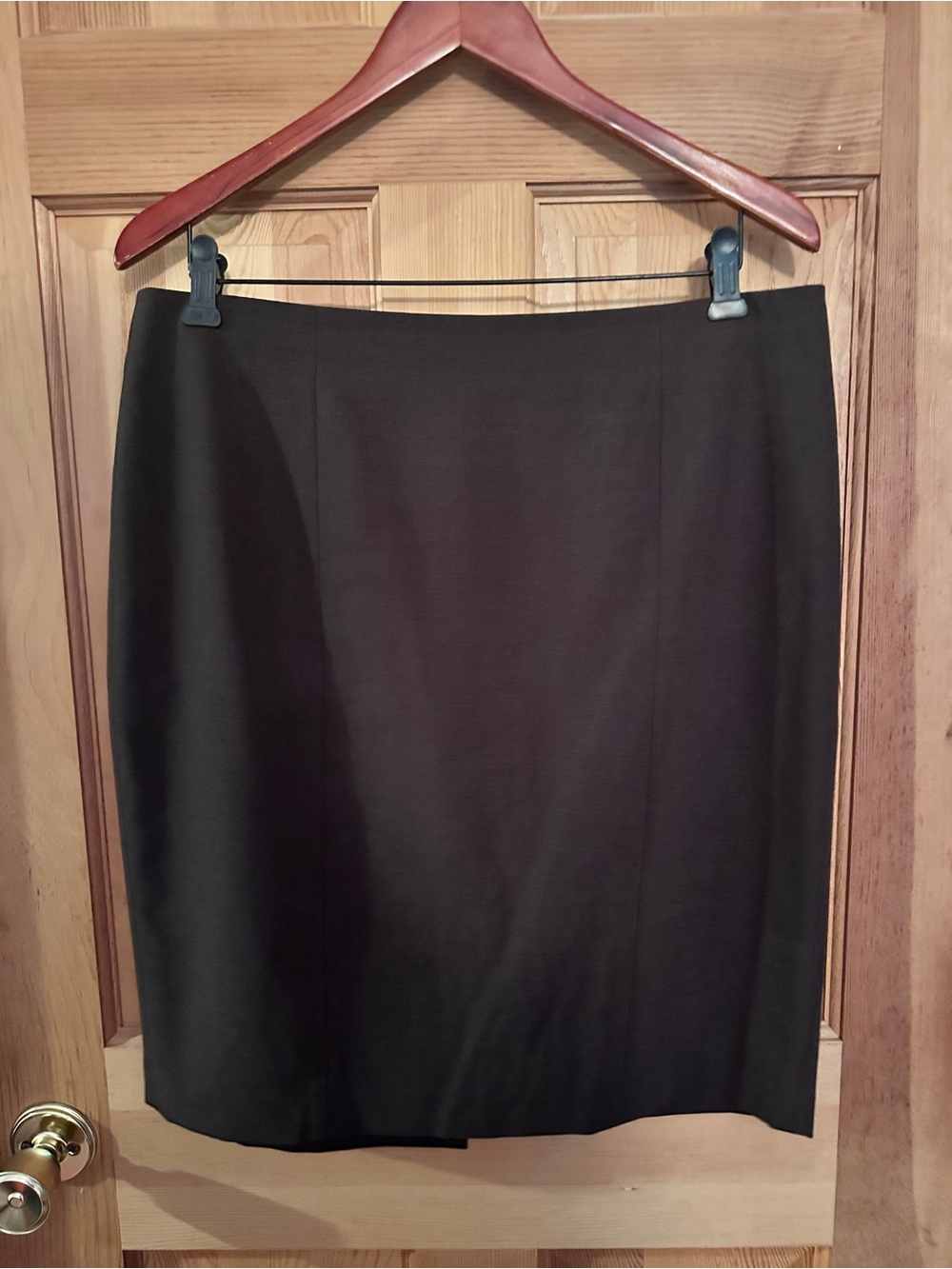 Ann Taylor Brown Wool-Blend Pencil Skirt Size 14P